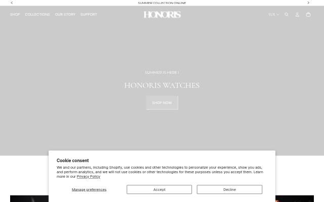 HONORIS storefront