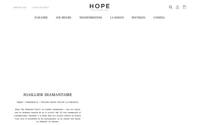 Startseite von Hope The Diamond Store®
