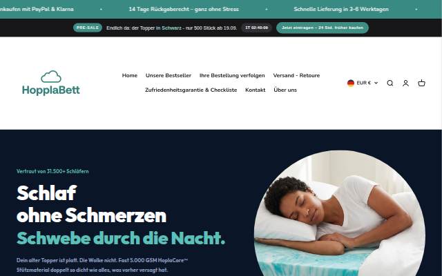 Hoppla-Bett storefront