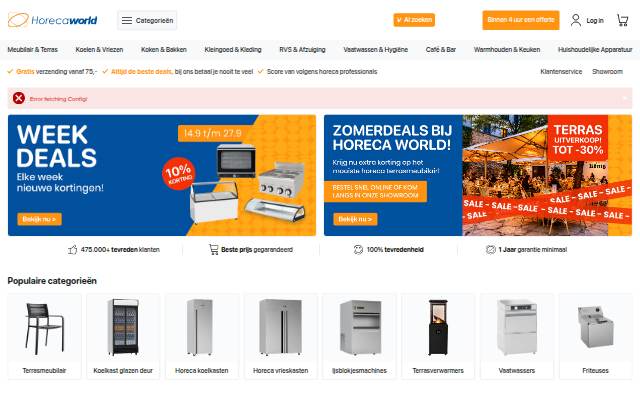 Horeca world storefront