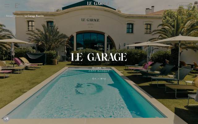 Montra da Hôtel de Luxe à Biarritz : Le Garage