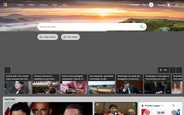 Montra da Pesquisa - Microsoft Bing
