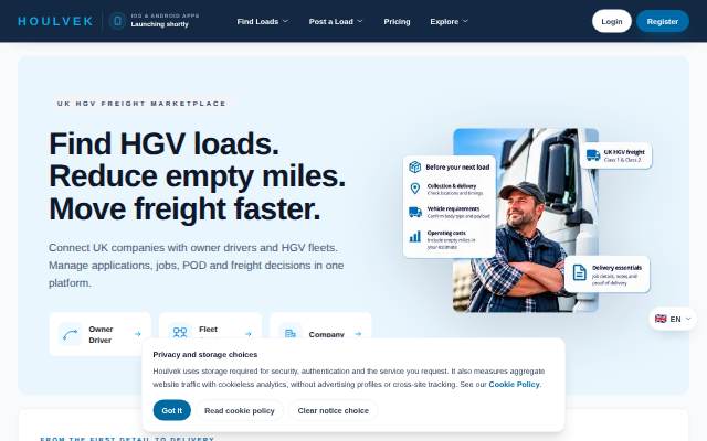 Find &amp; Post HGV Loads in the UK storefront