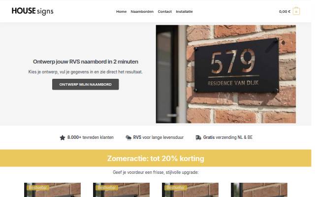 Startseite von HouseSigns.nl - Unieke naambordjes voor je voordeur
