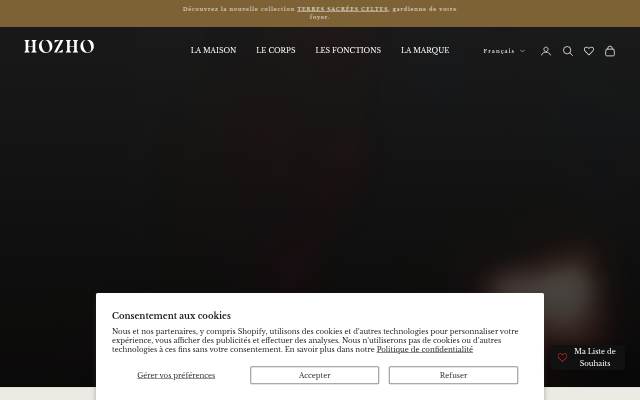Startseite von HOZHO Paris