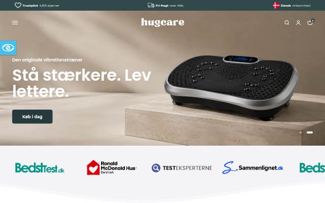 Startseite von hugcare