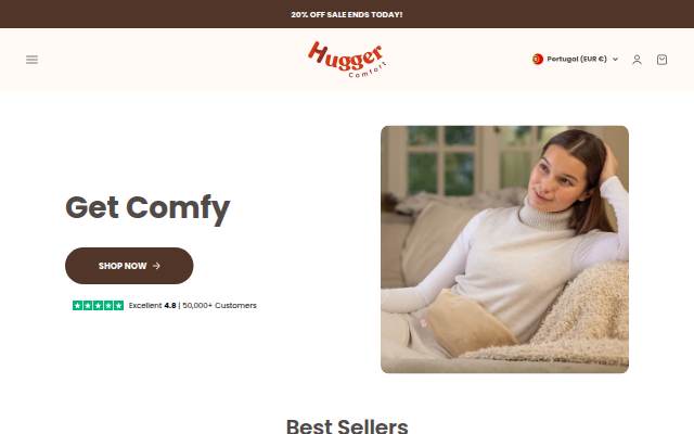 Hugger Comfort storefront