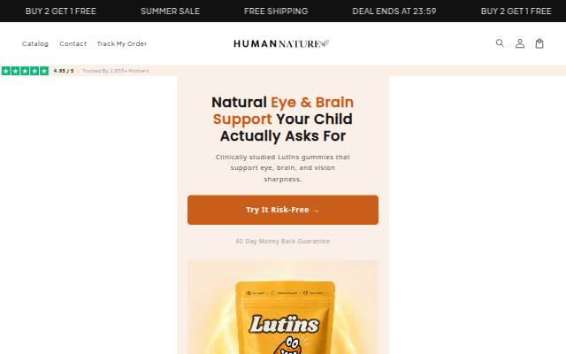 HUMAN NATURE storefront
