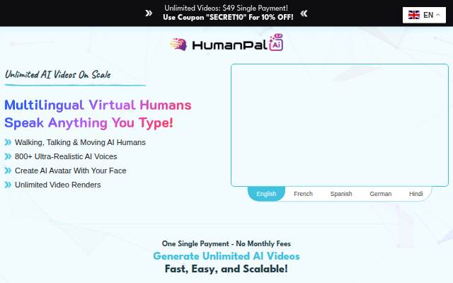 HumanPal 2.0: AI Avatar Video Maker storefront