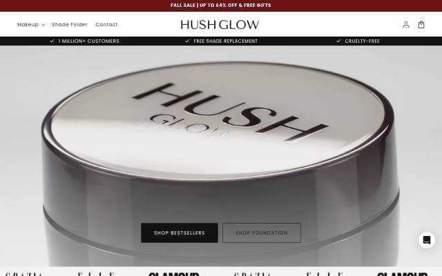 HUSH GLOW storefront