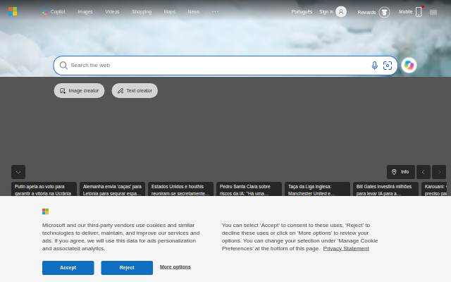 Pesquisa - Microsoft Bing storefront