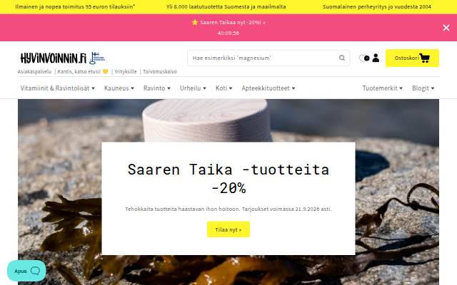 Hyvinvoinnin Tavaratalo storefront