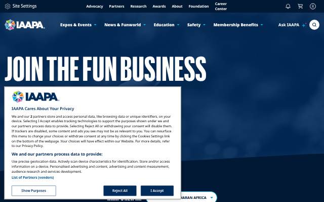 IAAPA.org storefront