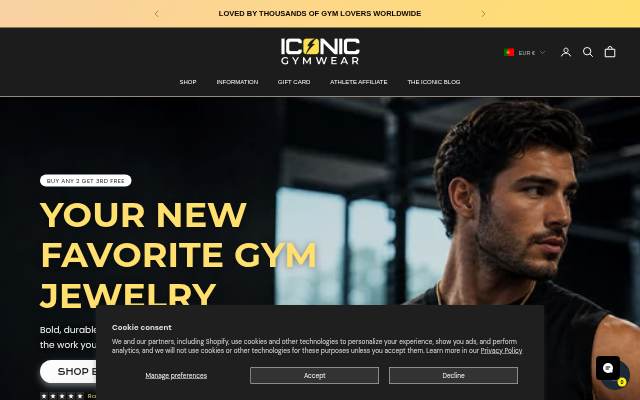 Iconic Gym Wear storefront