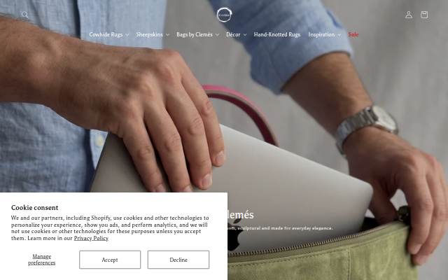 iCowhide UK storefront