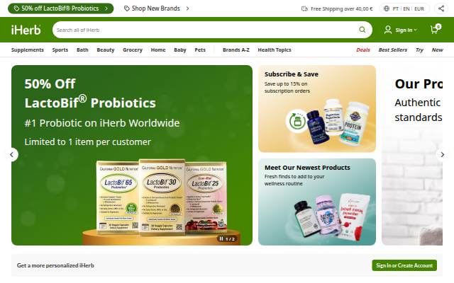 iHerb storefront