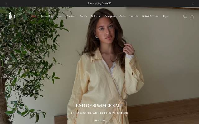 ILO Collections storefront