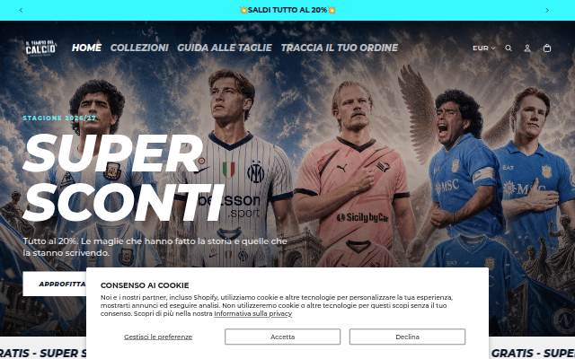 Montra da Il Tempio del Calcio
