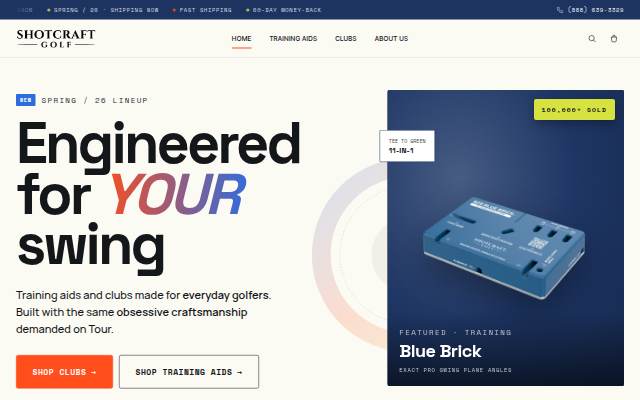 Shotcraft Golf — Clubs &amp; Training Aids for Recreational Golfers storefront
