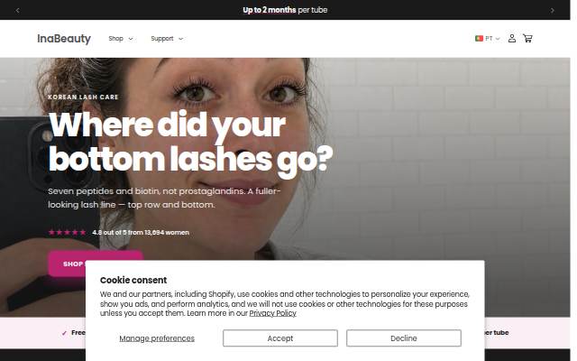 InaBeauty storefront