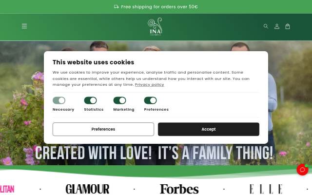 InaEssentials.IE storefront
