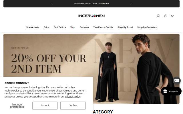 INCERUNMEN storefront