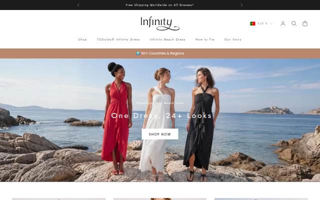 InfinityDress.com storefront