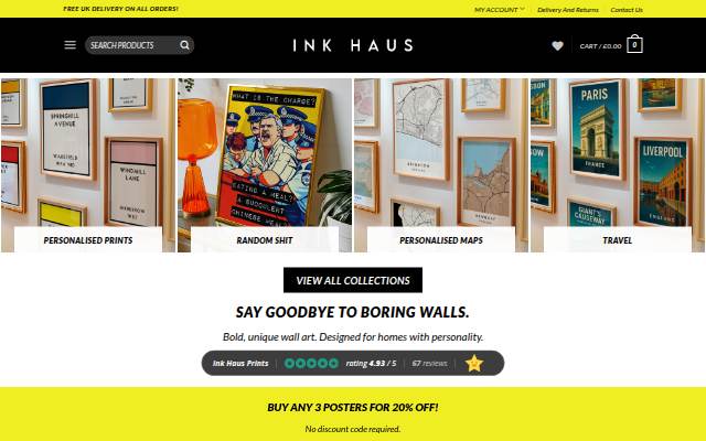 Ink Haus Prints storefront