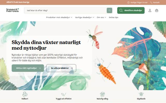 Insectheroes.se storefront