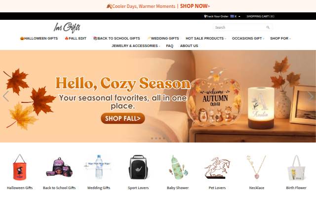 Custom gifts with name, words or photo storefront