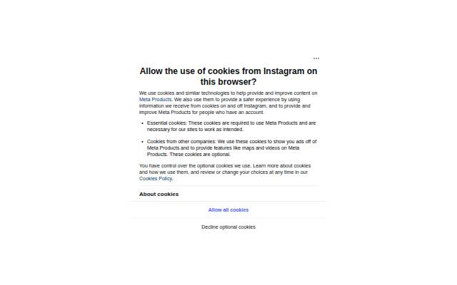 Instagram storefront