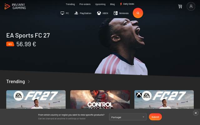 Instant-Gaming.com storefront