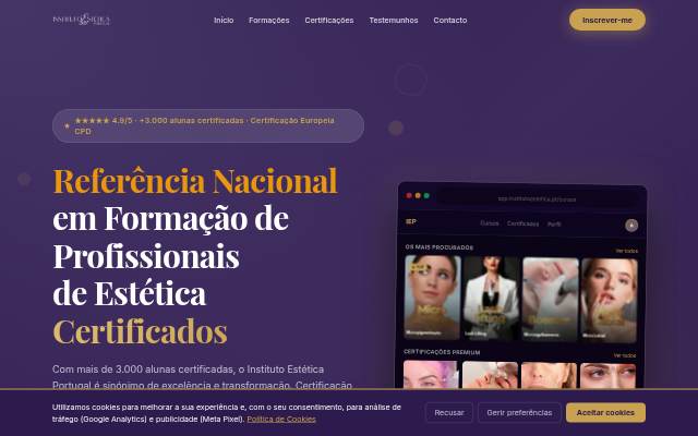 Montra da Instituto Estética Portugal