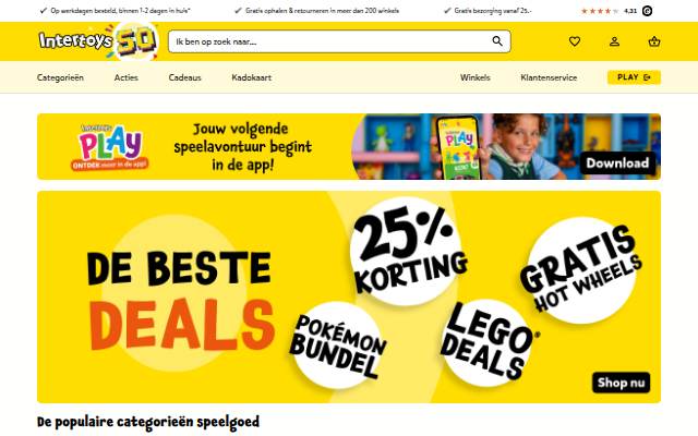 Startseite von Intertoys: ontdek speelgoed in onze online speelgoedwinkel!