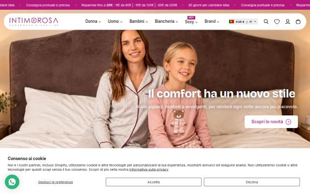 Startseite von Intimorosa | Boutique multibrand di intimo, pigiami e biancheria