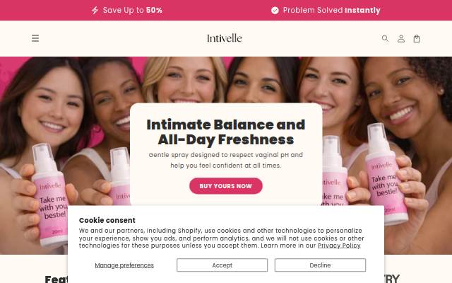 Intivelle.com storefront
