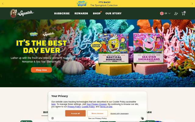 Dr. Squatch® storefront