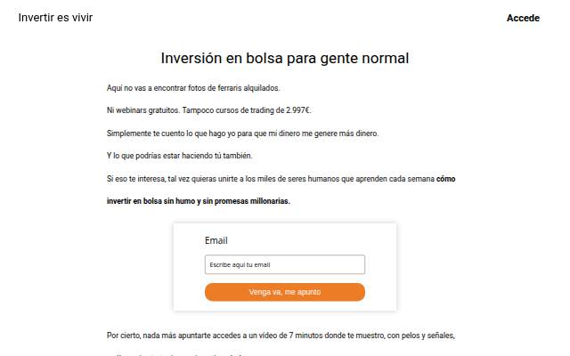 Startseite von Invertir Es Vivir