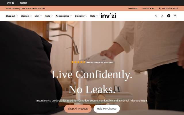 Invizi UK storefront