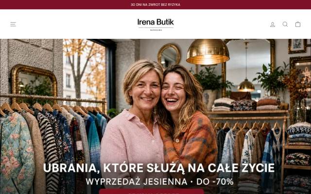 Startseite von Irena Butik Warszawa