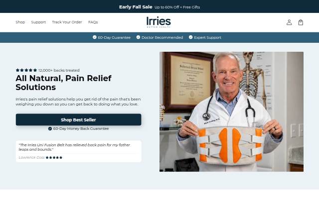 Irries storefront