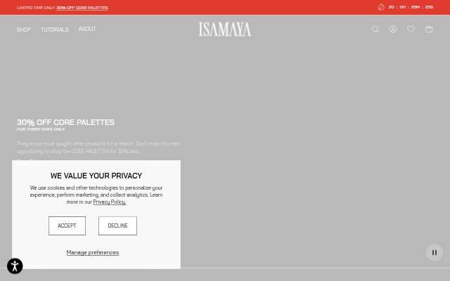 Isamaya EU storefront