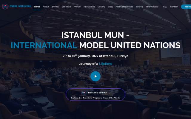 Startseite von Istanbul International MUN