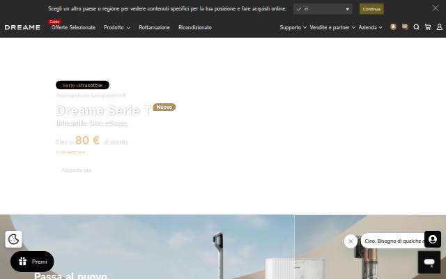 Dreame Italy storefront