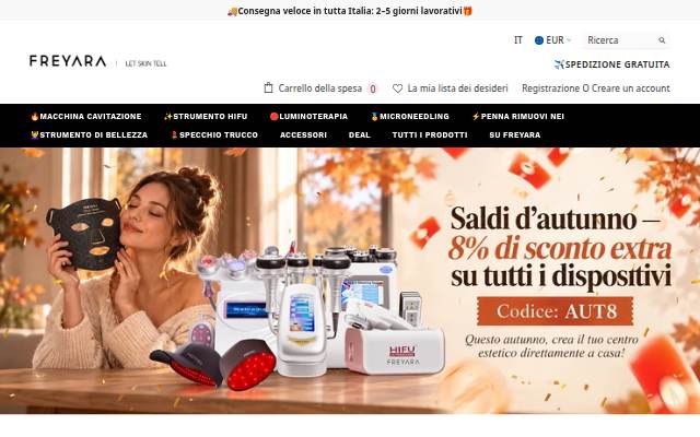 FREYARA Italia storefront