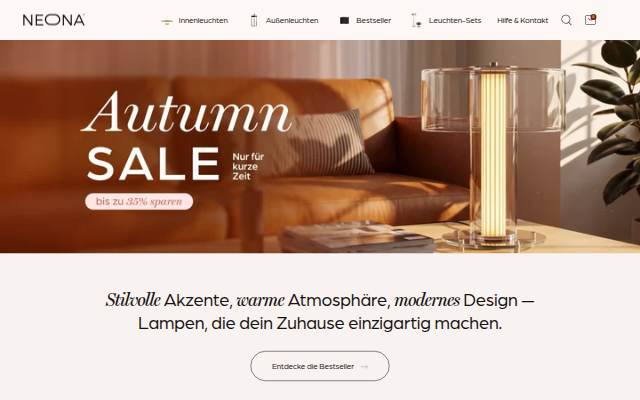Startseite von Neona