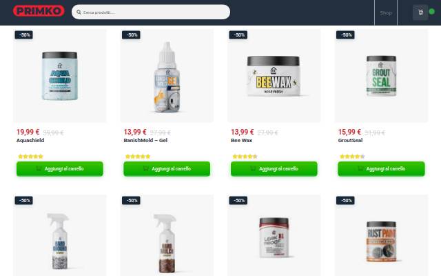 Primkoshop storefront