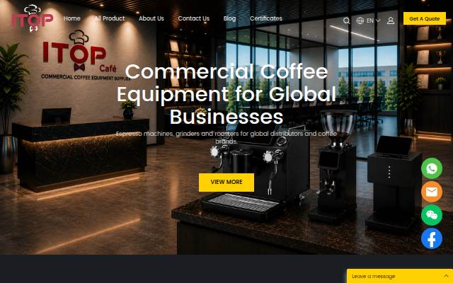 Commercial Coffee Equipment Supplier &amp; OEM Partner | ITOP Café storefront