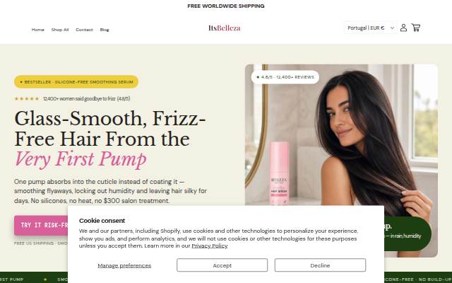 ItsBelleza storefront