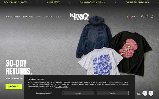 Lunar Bass storefront